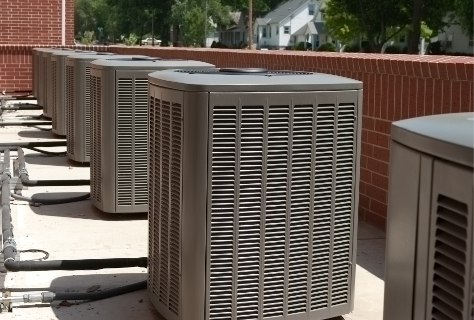 Outdoor air conditioner units with fan and compressor components — related to common AC problems like short cycling, faulty thermostats, refrigerant issues, and HVAC repair services offered by Arctic Air. We provide help with ac short cycling, what causes ac to short cycle, why does my air conditioner turn on and off frequently, ac keeps turning on and off every few minutes, common causes of short cycling in ac units, how to fix ac short cycling, hvac short cycling issues, ac compressor short cycling, air conditioner short cycling repair, ac not staying on, hvac troubleshooting short cycling, air conditioner repair near me, ac repair services near me, local hvac technician near me, short cycling hvac solutions, emergency ac repair near me, ac maintenance services, air conditioning system diagnostics, ac capacitor problems, faulty thermostat short cycling, oversized air conditioner problems, refrigerant issues causing short cycling.